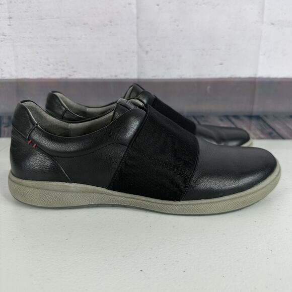 Josef Seibel Sneaker Womens 7.5 EU 38 Black Leather Slip on Shoe Comfort Cushion - Picture 1 of 12